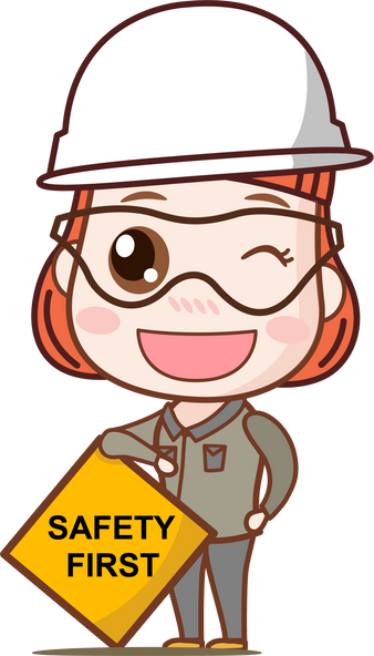 Industrial Worker With a Safety First Sign